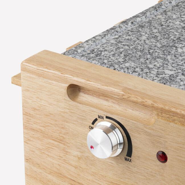 H.koenig Raclette Et Pierre à Cuire 8 Personnes Design Bois