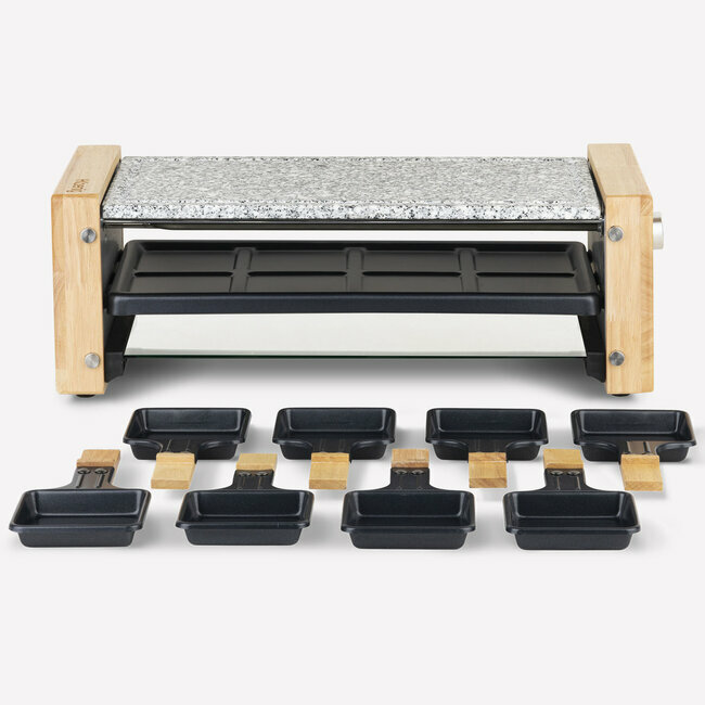 H.koenig Raclette Et Pierre à Cuire 8 Personnes Design Bois