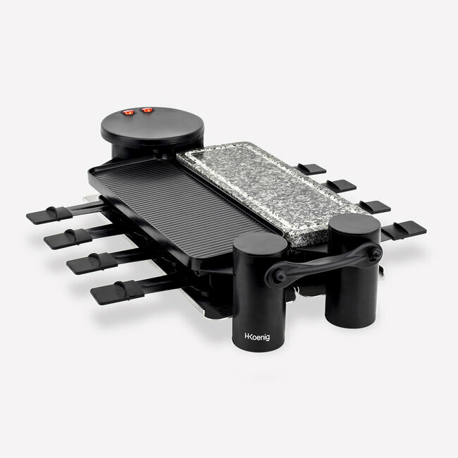 H.koenig Raclette Pierre à Cuire Et Grill 8 Personnes Design Convivial