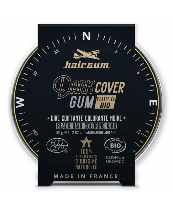 hairgum Cire Dark Cover Gum 80g Certifiée Cosmos Organic