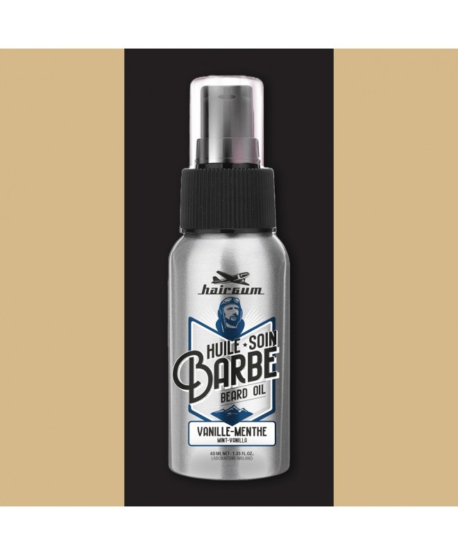 Hairgum Barber Huile Barbe Vanille Menthe 40ML