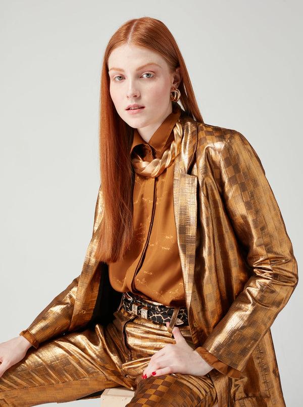 heimstone Blazer Sonny Crockett en imprimé Damier Klimt