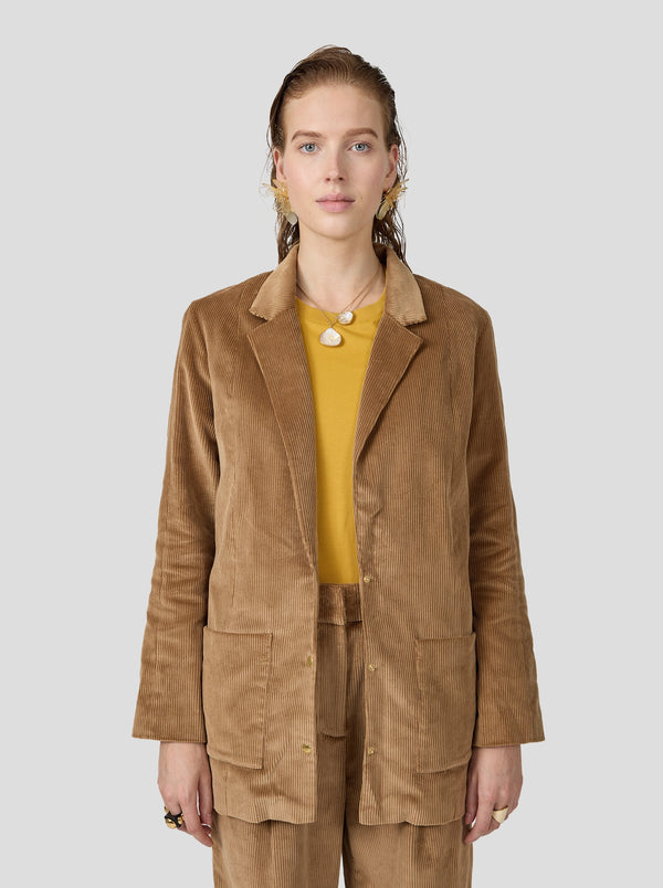 Heimstone Blazer Sonny Crockett En Velours Côtelé Caramel