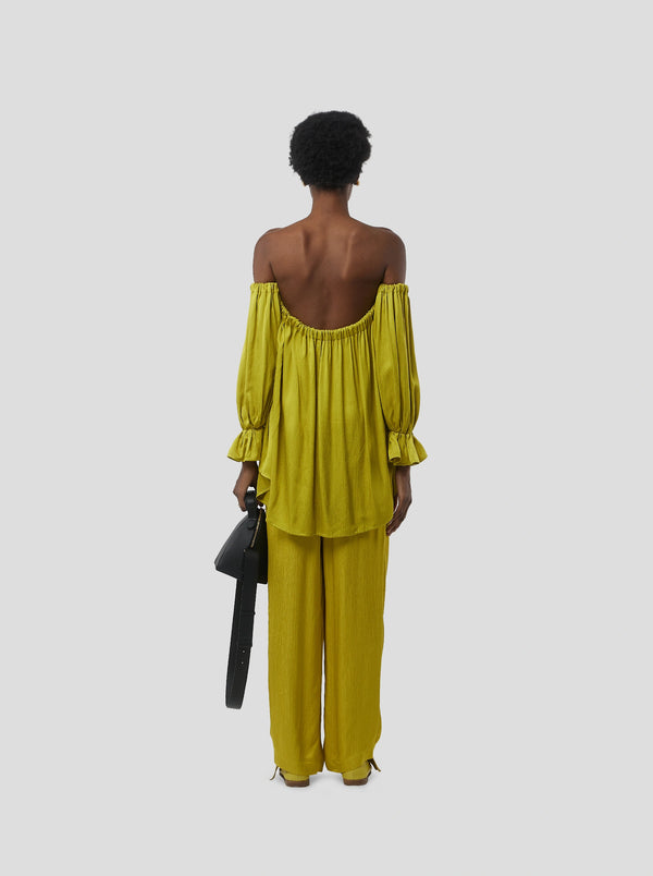 Heimstone Blouse Pénélope En étoffe Lustrée Marsala Soufre
