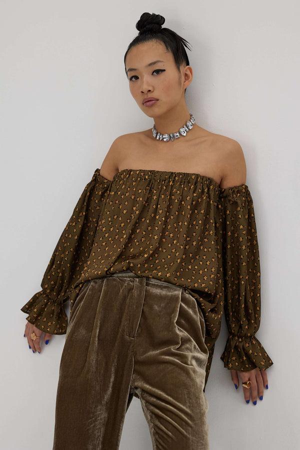 Heimstone Blouse Pénélope En Imprimé Messy Stars écorce