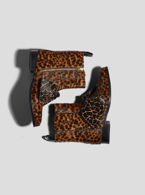 Heimstone Bottines BB En Cuir Imprimé Léopard Et Girafe