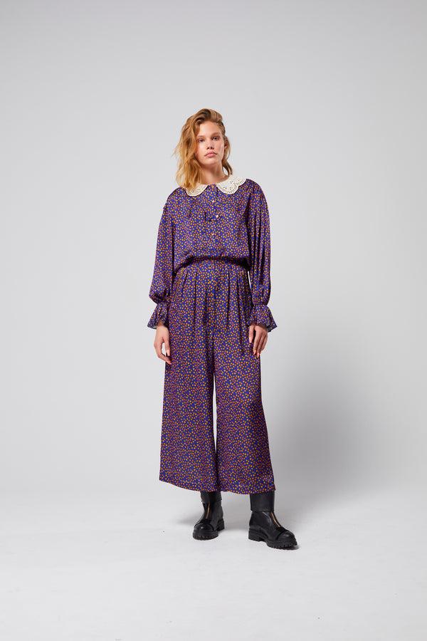 Heimstone Chemise Trigalière En Imprimé Messy Dots Bleu Marine