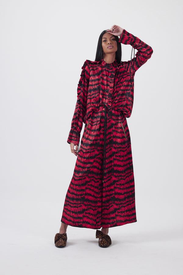 Heimstone Combinaison Gil En Imprimé Pigment Grenade