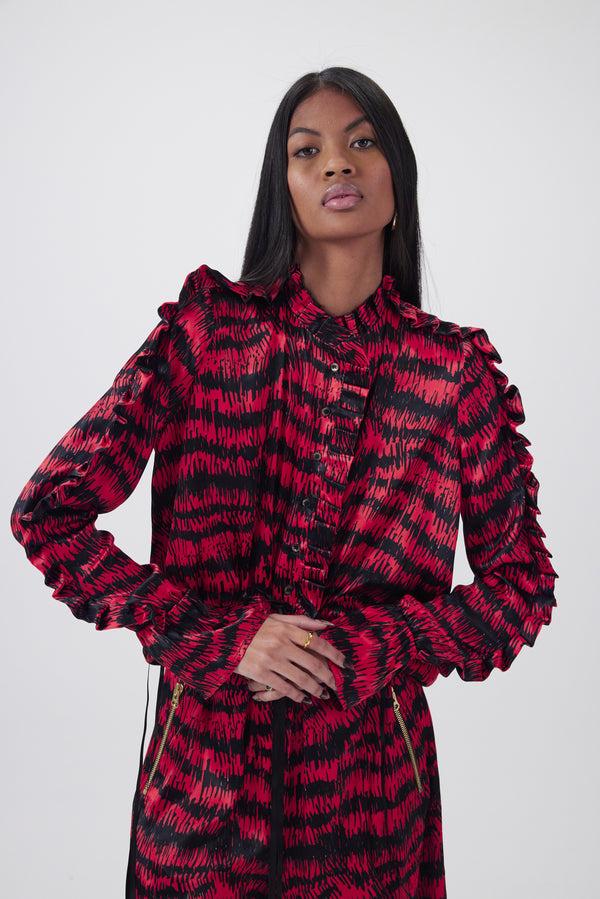 Heimstone Combinaison Gil En Imprimé Pigment Grenade