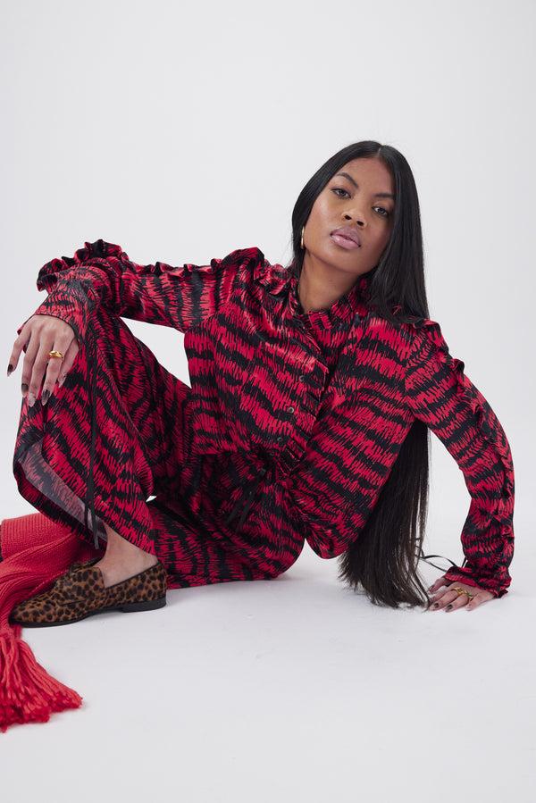 Heimstone Combinaison Gil En Imprimé Pigment Grenade