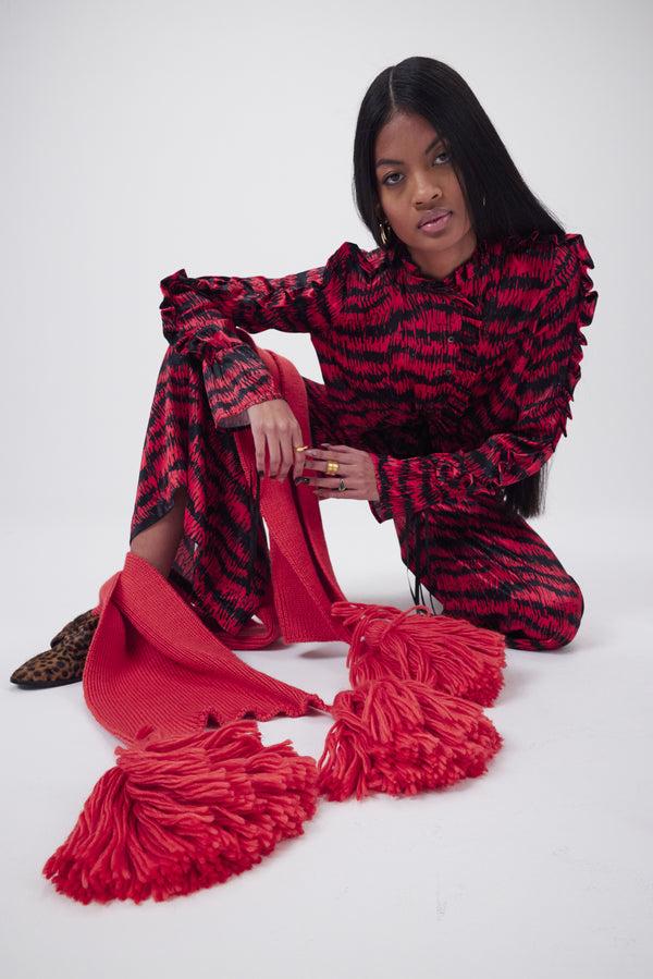 heimstone Combinaison Gil en imprimé Pigment grenade