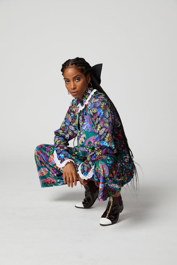 Heimstone Combinaison Lottie En Velours Imprimé Gourami