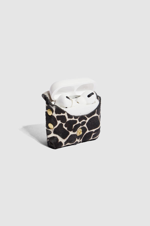 Heimstone Etui Airpods Pro En Cuir Imprimé Girafe Blanc