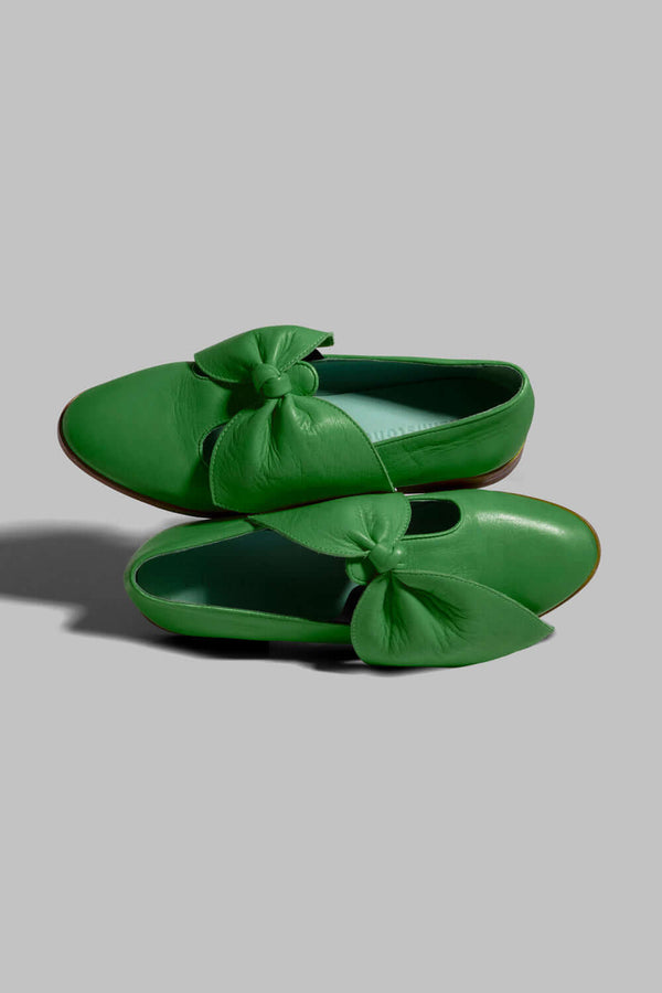 Heimstone Ballerine BB En Cuir Vert