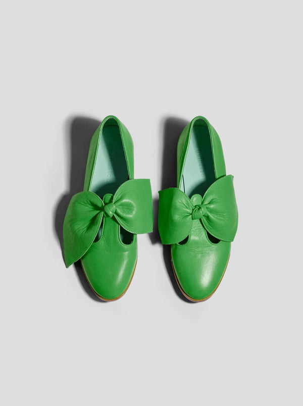 heimstone Ballerine BB en cuir vert