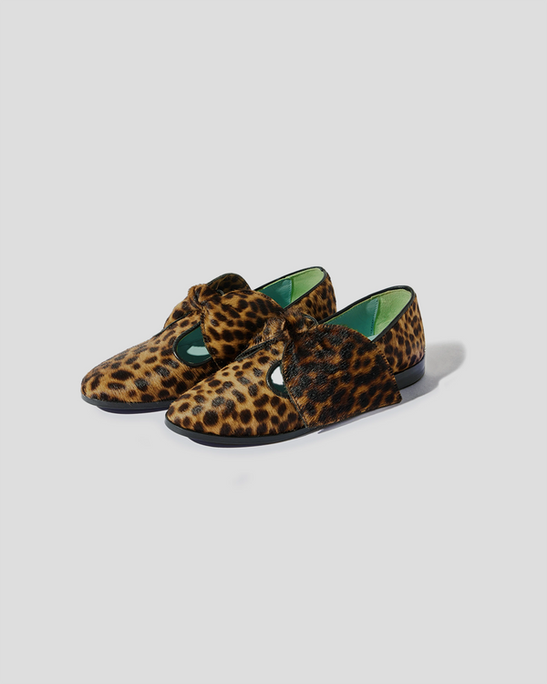Heimstone Ballerines BB En Cuir Imprimé Léopard
