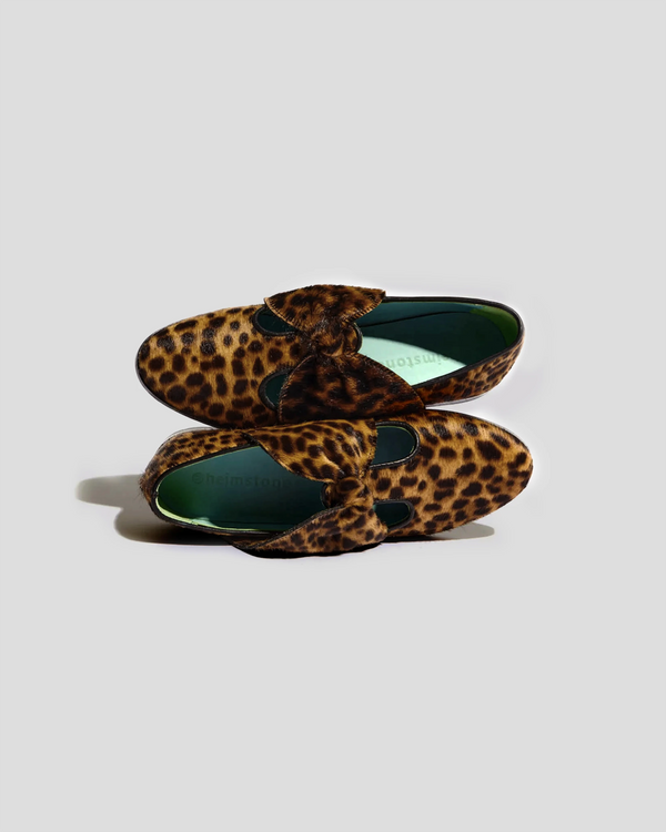 Heimstone Ballerines BB En Cuir Imprimé Léopard