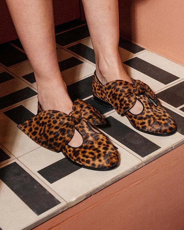 Heimstone Ballerines BB En Cuir Imprimé Léopard
