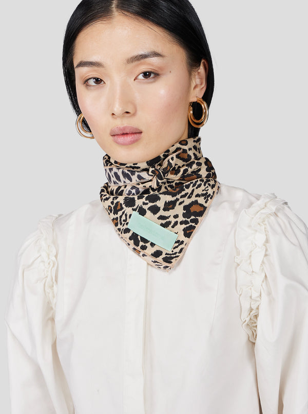 heimstone BANDANA EN IMPRIMÉ LEOPARD SOYEUX