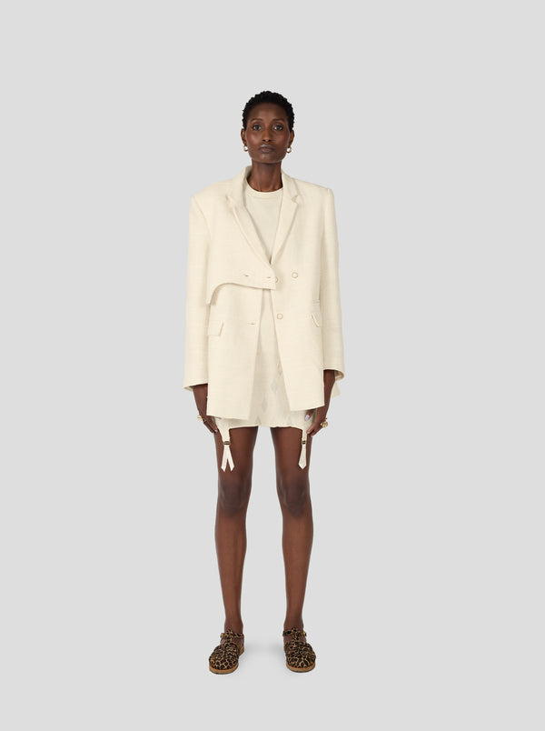 Heimstone Blazer Angus En Toile De Jute Ivoire
