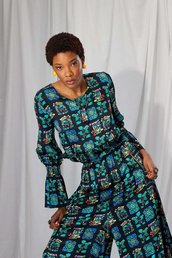 Heimstone Blouse Panda En Imprimé Moonlight