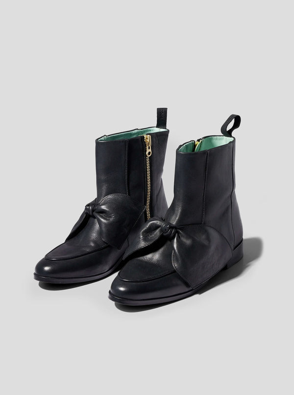 heimstone Bottines BB en cuir noir