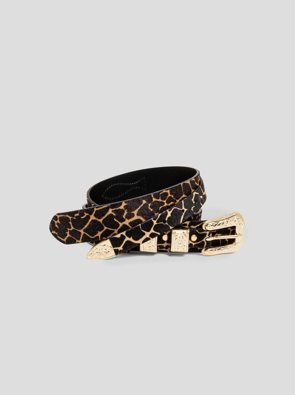 heimstone Ceinture Texane en cuir imprimé Girafe