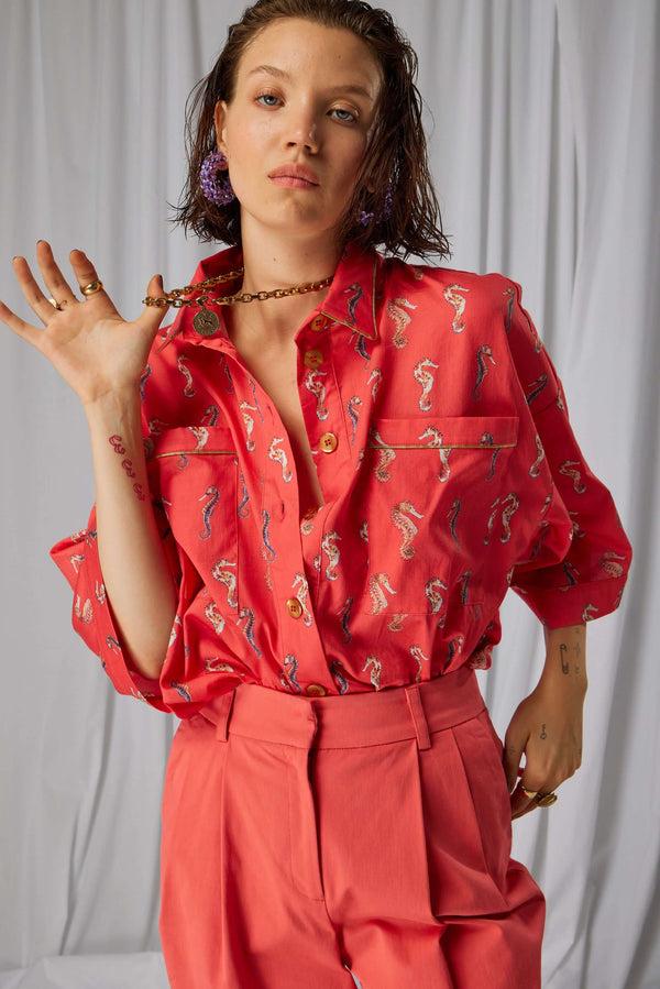 heimstone Chemise Astrée en imprimé Gravure