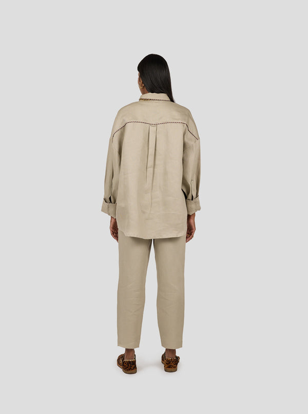 Heimstone Chemise Astrée En Lin Sable