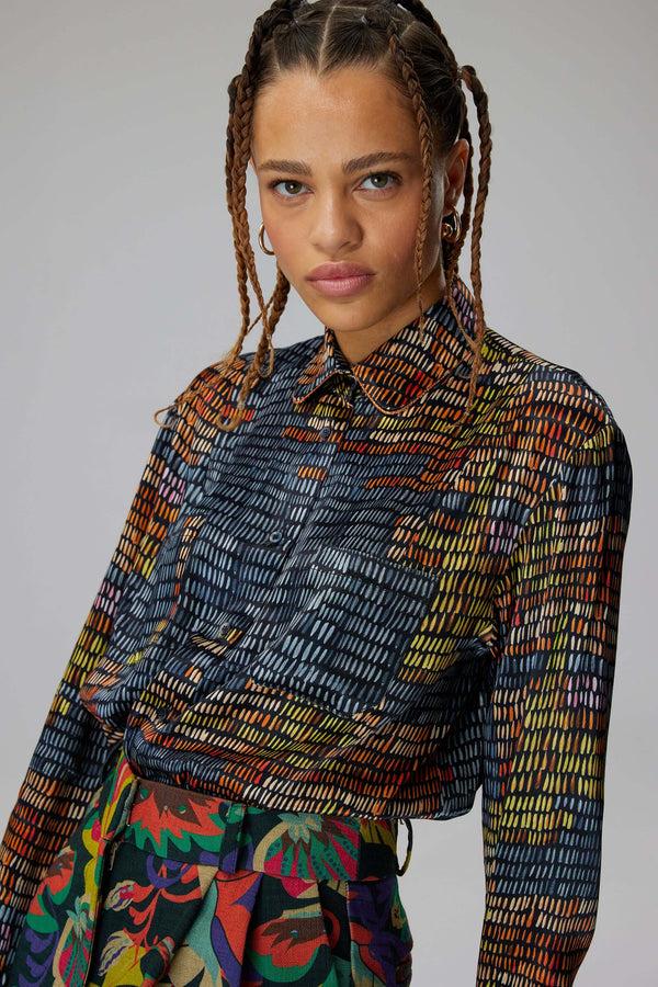 heimstone Chemise Dori en imprimé Dark and Stormy