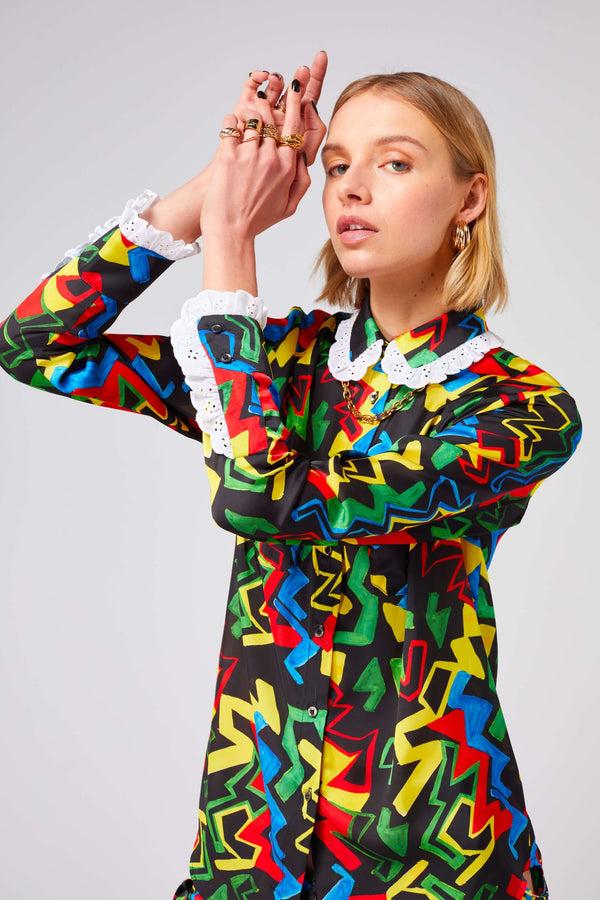 heimstone Chemise Dori en imprimé Electrique