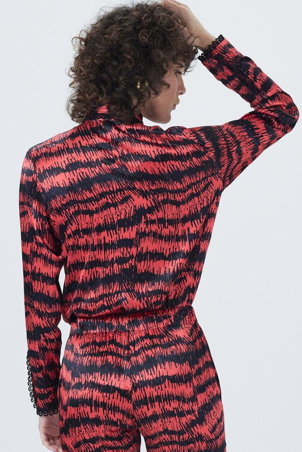 Heimstone Chemise Dori En Imprimé Pigment Grenade