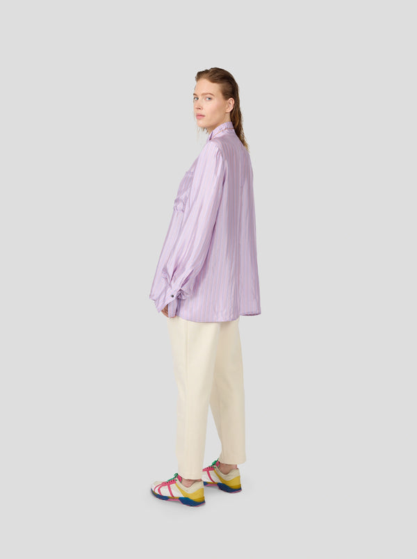 Heimstone Chemise Mogador En Voile Rayé Brume