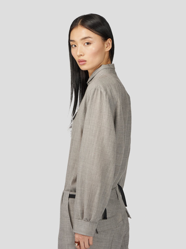 Heimstone Chemise Tokyo En Drap De Laine Cendre