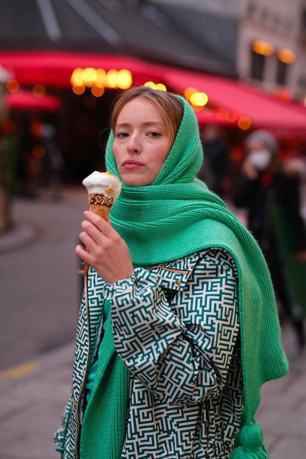 Heimstone Echarpe Ellis En Maille Vert Mint