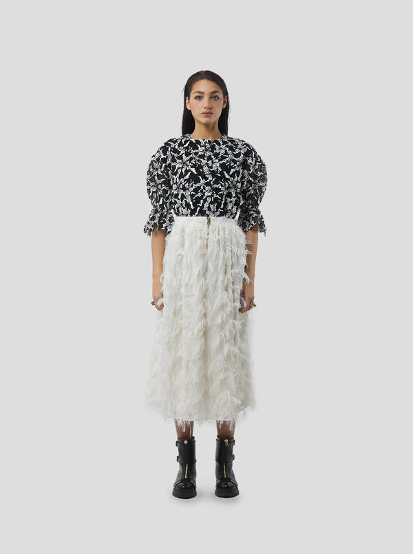 heimstone Jupon Orso en plume blanche