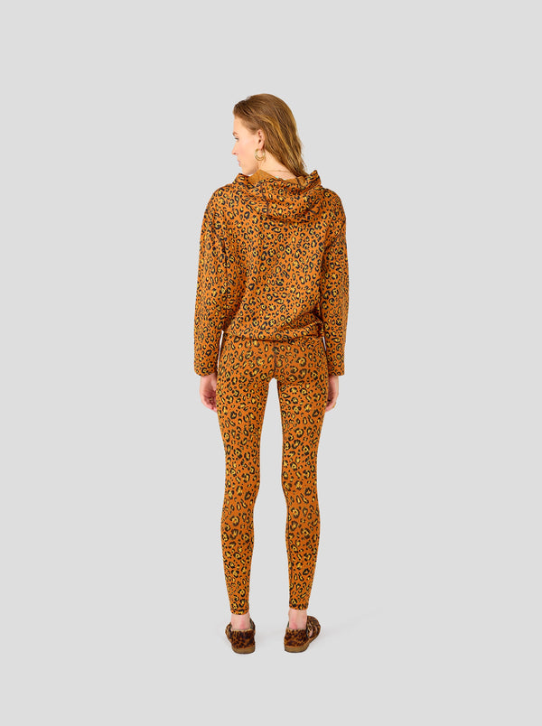 Heimstone Legging Glue En Jersey Léopard Ocre