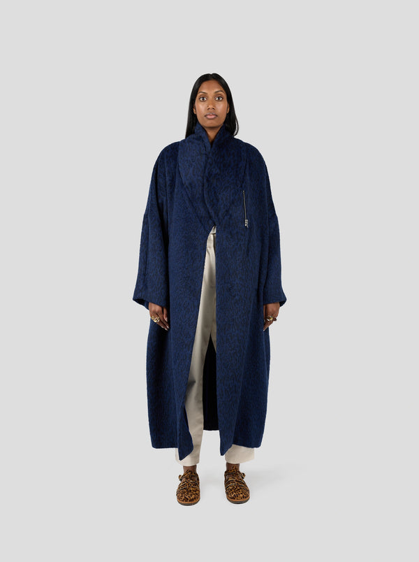 Heimstone Manteau Eren En Lainage Léopard Bleu