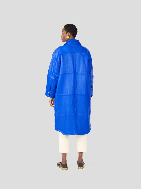 Heimstone Manteau Marines En Cuir Gitane Bleu