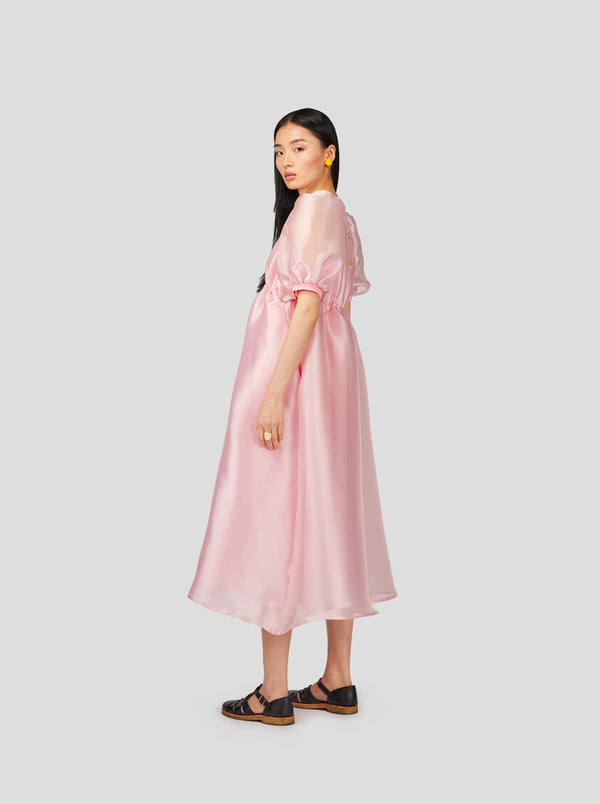 Heimstone Martha Dress In Pink Moon Organza