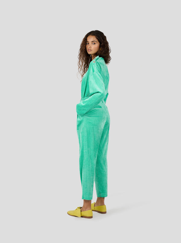 Heimstone Pantalon Gabriel En Velours Vert Minéral