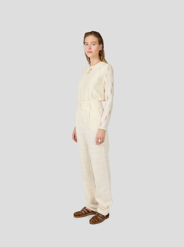 Heimstone Pantalon Jojo En Toile De Jute Ivoire
