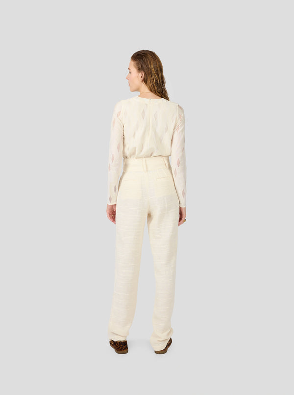 Heimstone Pantalon Jojo En Toile De Jute Ivoire