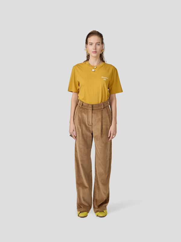 heimstone Pantalon Moor en velours côtelé caramel