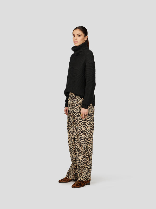 Heimstone PANTALON SAKIS EN IMPRIMÉ LEOPARD SOYEUX