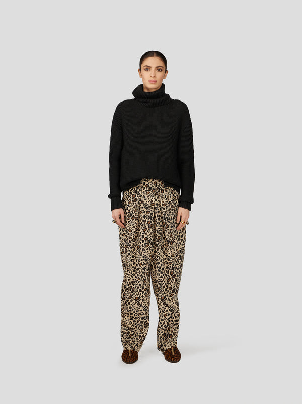 heimstone PANTALON SAKIS EN IMPRIMÉ LEOPARD SOYEUX