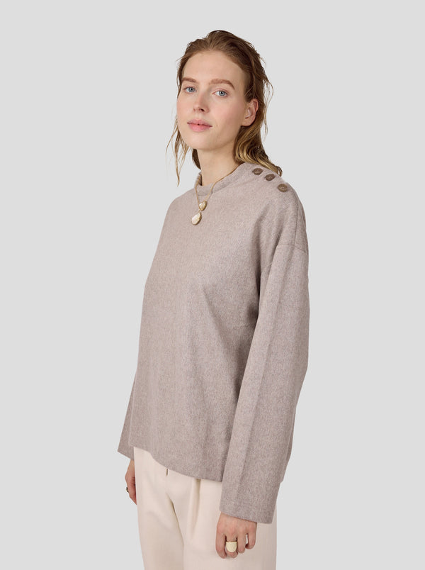Heimstone Pull Bobbi En Flanelle Taupe Glacé