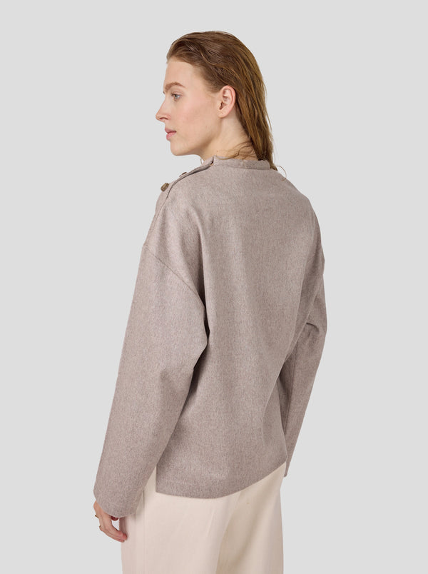 Heimstone Pull Bobbi En Flanelle Taupe Glacé