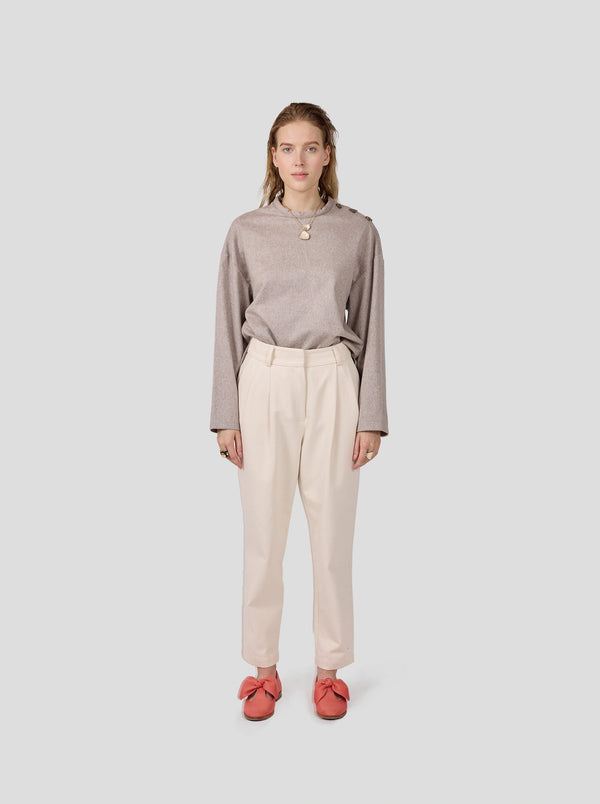 heimstone Pull Bobbi en flanelle taupe glacé