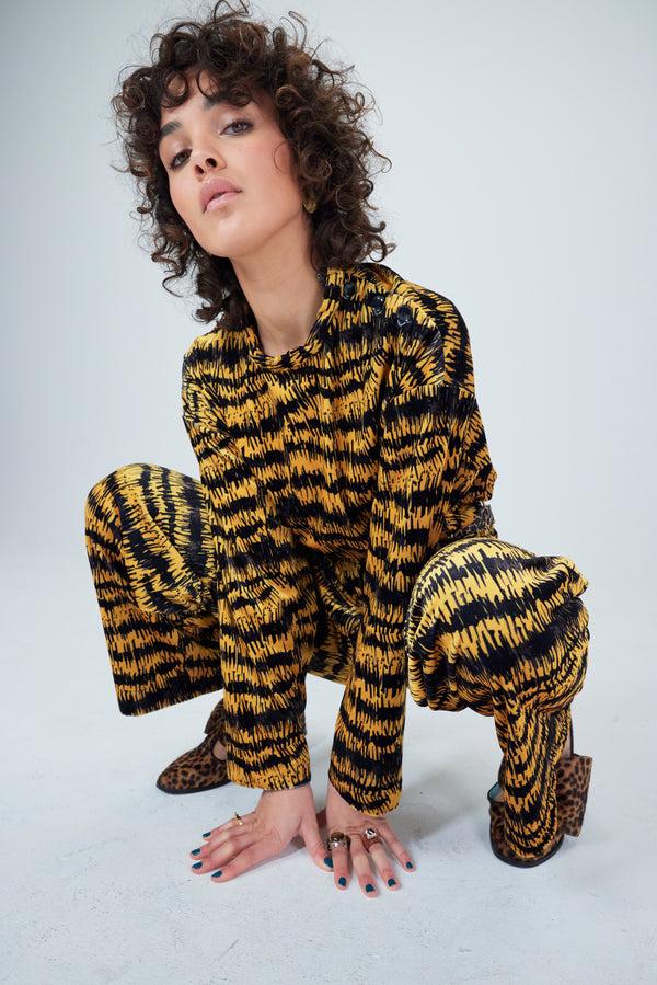 heimstone Pull Bobbi en imprimé Pigment safran